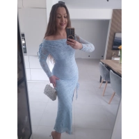 Sukienka KIM błękit ciążowa koktajlowa M L na komunie/wesele