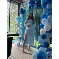 Sukienka KIM błękit ciążowa koktajlowa M L na komunie/wesele