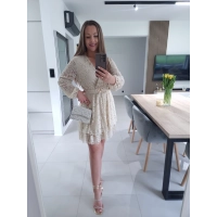 Sukienka REBECA koronka BEŻ 38-44
