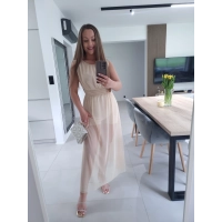 Sukienko kombinezon CLAUDIA XS S M L beż