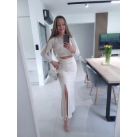 Sukienka SABRINA MAXI kremowa 38 40 42