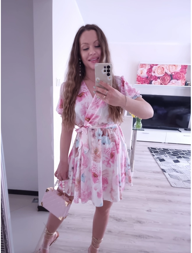 Sukienka ROSALIA kwiaty 09 S M L XL