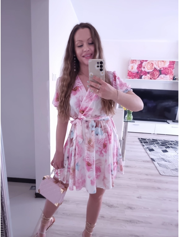 Sukienka ROSALIA kwiaty 09 S M L XL