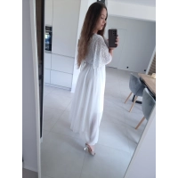 Sukienka BEŻOWA SELENE MAXA cekiny L XL XXL
