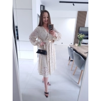 Sukienka MIDI GLAM koronkowa  42-46 XL XXL PLUS SIZE