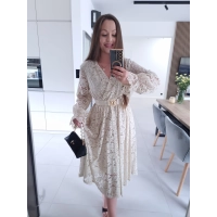 Sukienka MIDI GLAM koronkowa  42-46 XL XXL PLUS SIZE