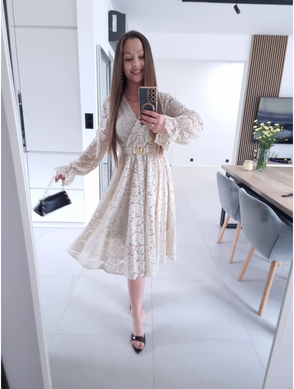 Sukienka MIDI GLAM koronkowa  42-46 XL XXL PLUS SIZE