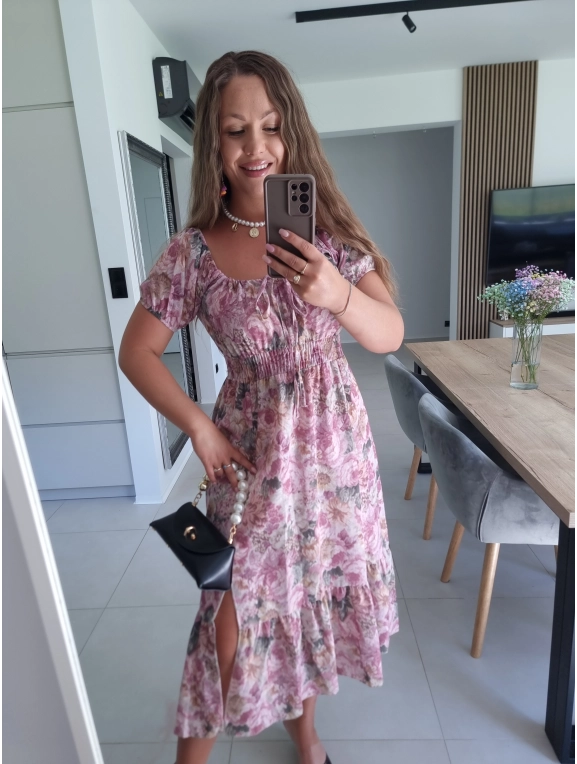 Sukienka IRIS z lnem S M L XL