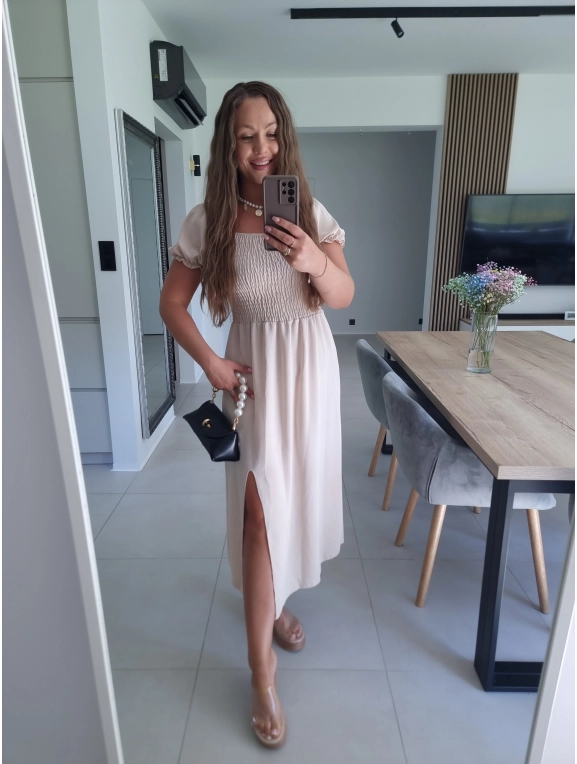 Sukienka ELENA beż S M L XL
