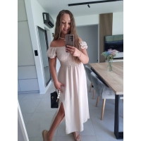 Sukienka ELENA beż S M L XL