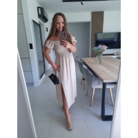 Sukienka ELENA beż S M L XL