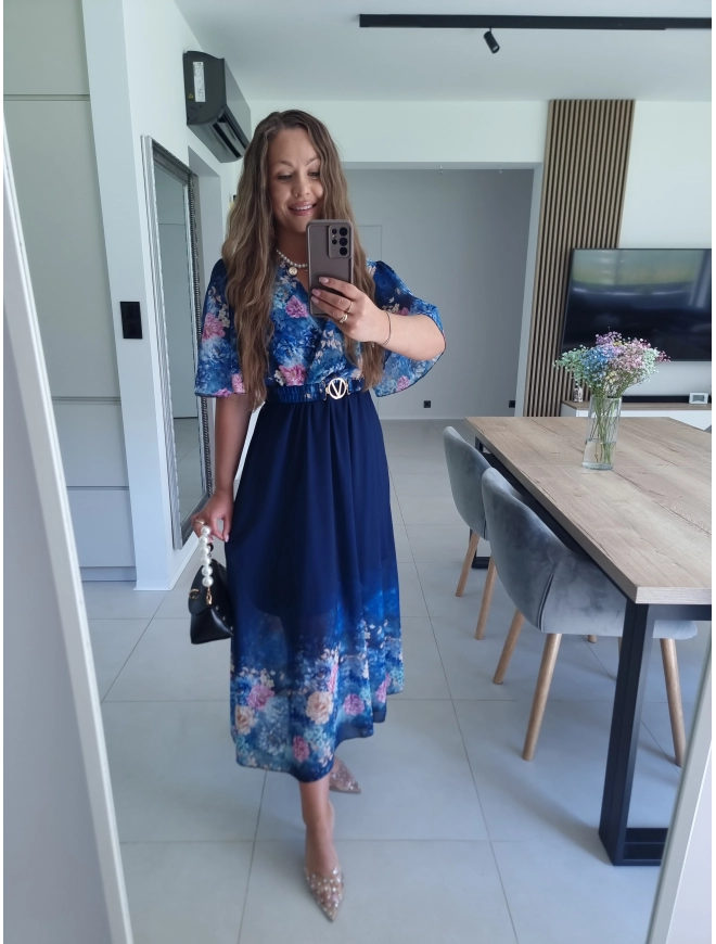 Sukienka RENEE M L XL XXL w kwiaty