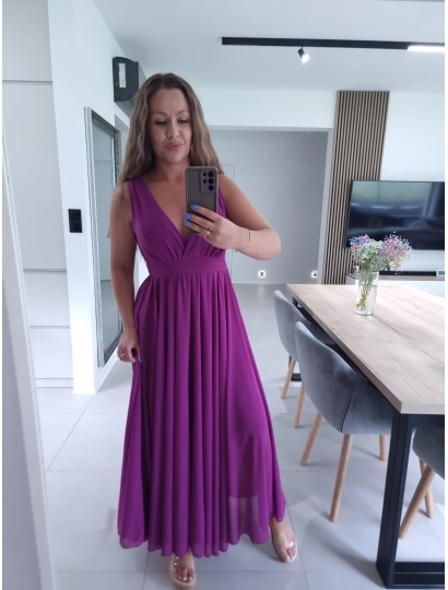 Sukienka JULIETTA MAXI śliwka