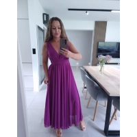 Sukienka JULIETTA MAXI śliwka