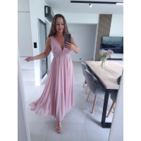 Sukienka JULIETTA MAXI RÓŻ