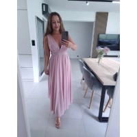 Sukienka JULIETTA MAXI RÓŻ