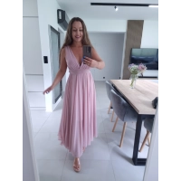Sukienka JULIETTA MAXI RÓŻ