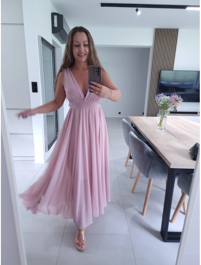 Sukienka JULIETTA MAXI RÓŻ