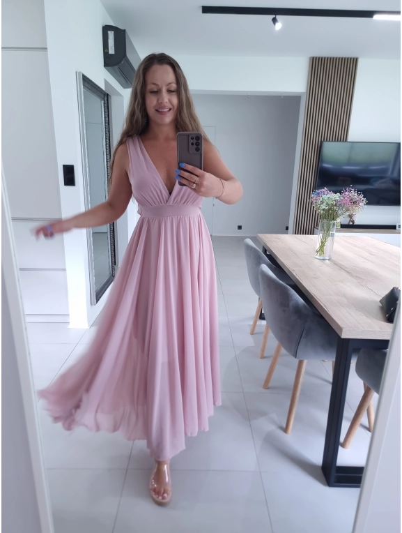 Sukienka JULIETTA MAXI RÓŻ