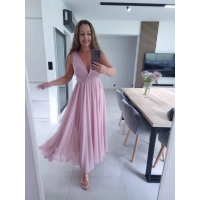 Sukienka JULIETTA MAXI RÓŻ