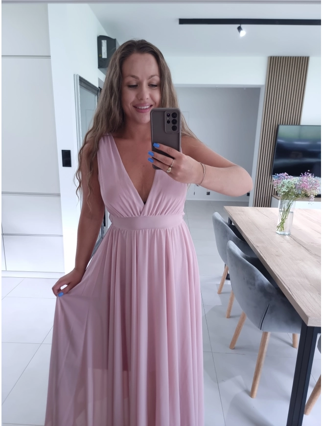 Sukienka JULIETTA MAXI RÓŻ