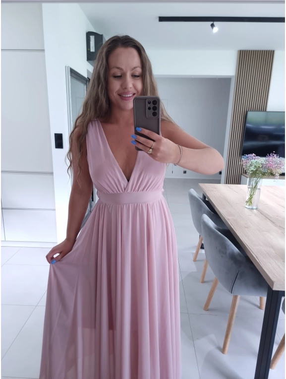 Sukienka JULIETTA MAXI RÓŻ