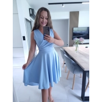 Sukienka PRETTY WOMAN błękit długi tył