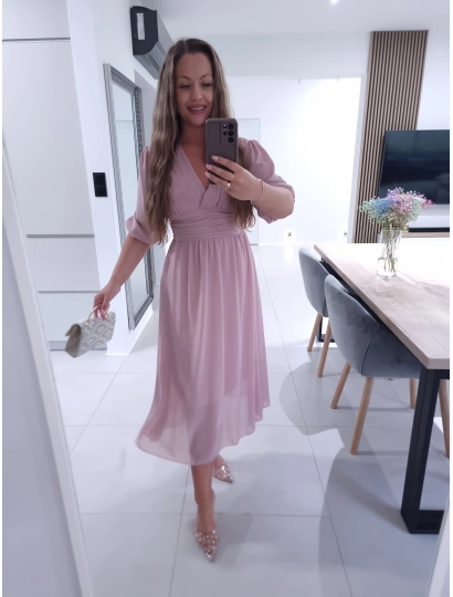 Sukienka LAYLA MIDI taliowana