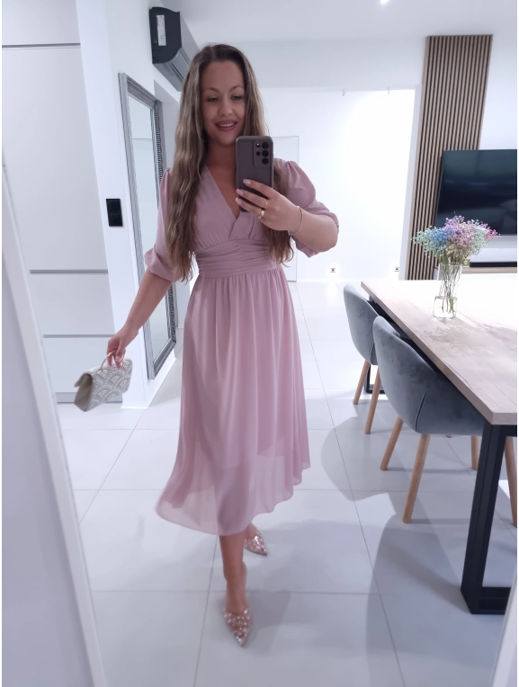 Sukienka LAYLA MIDI taliowana