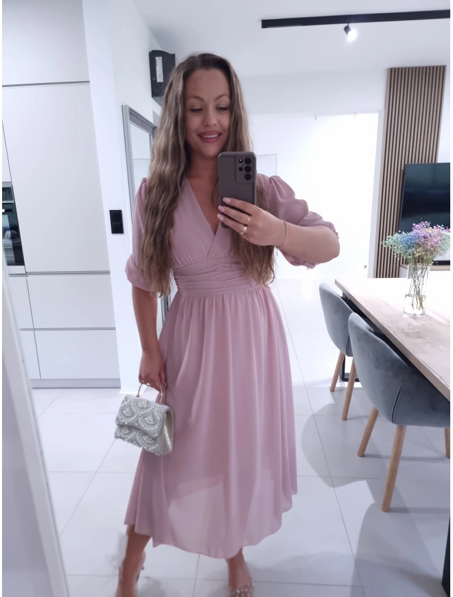 Sukienka LAYLA MIDI taliowana