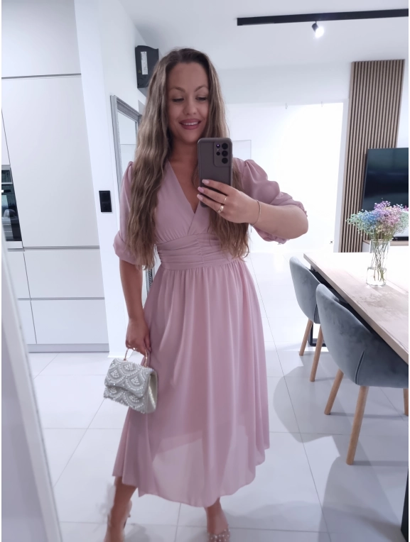 Sukienka LAYLA MIDI taliowana