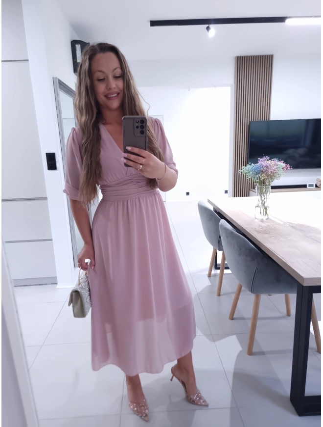 Sukienka LAYLA MIDI taliowana