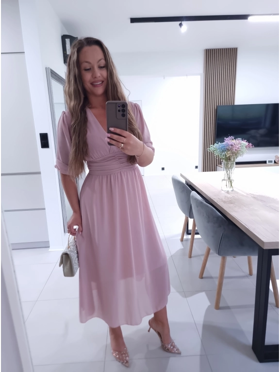 Sukienka LAYLA MIDI taliowana