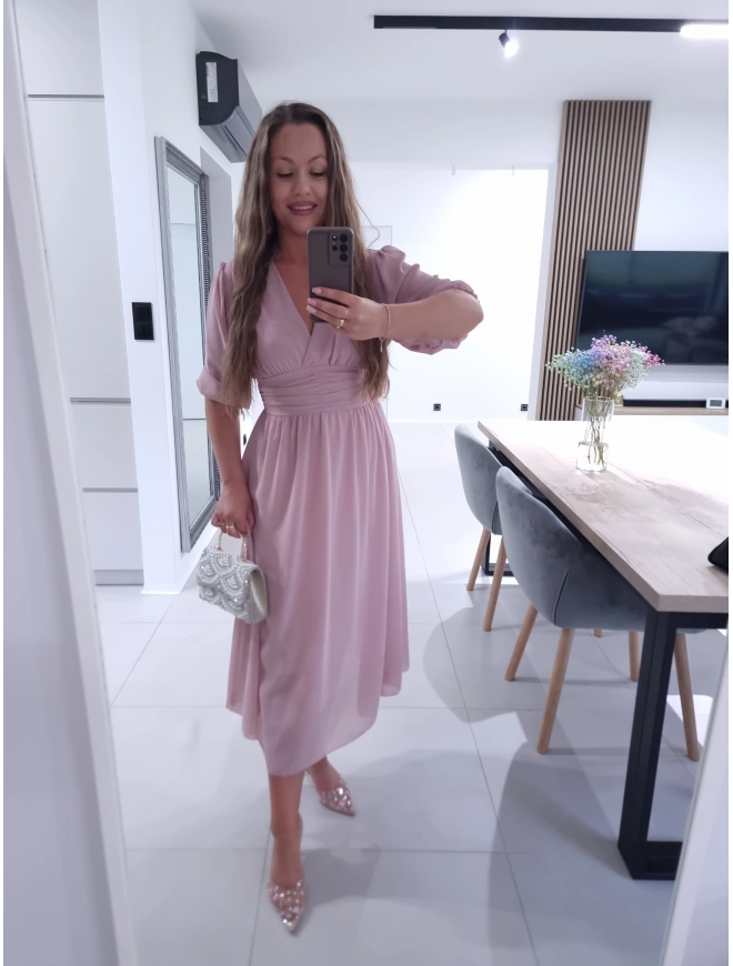 Sukienka LAYLA MIDI taliowana