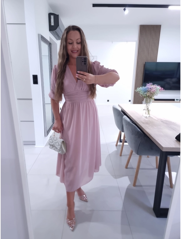 Sukienka LAYLA MIDI taliowana