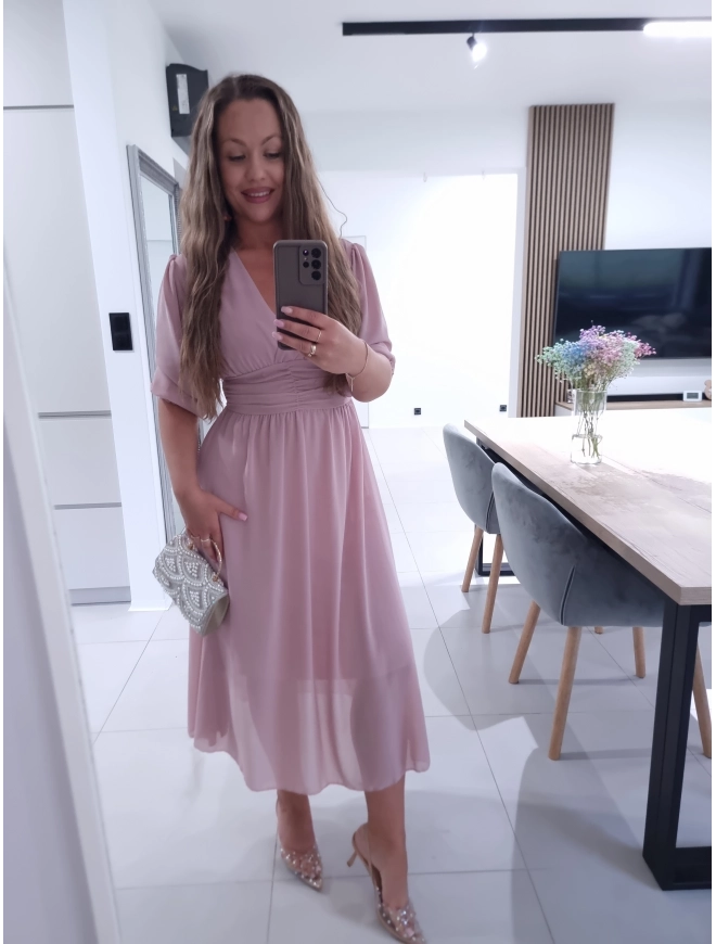 Sukienka LAYLA MIDI taliowana