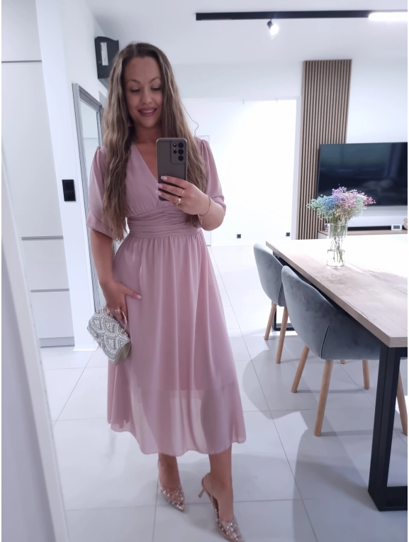 Sukienka LAYLA MIDI taliowana