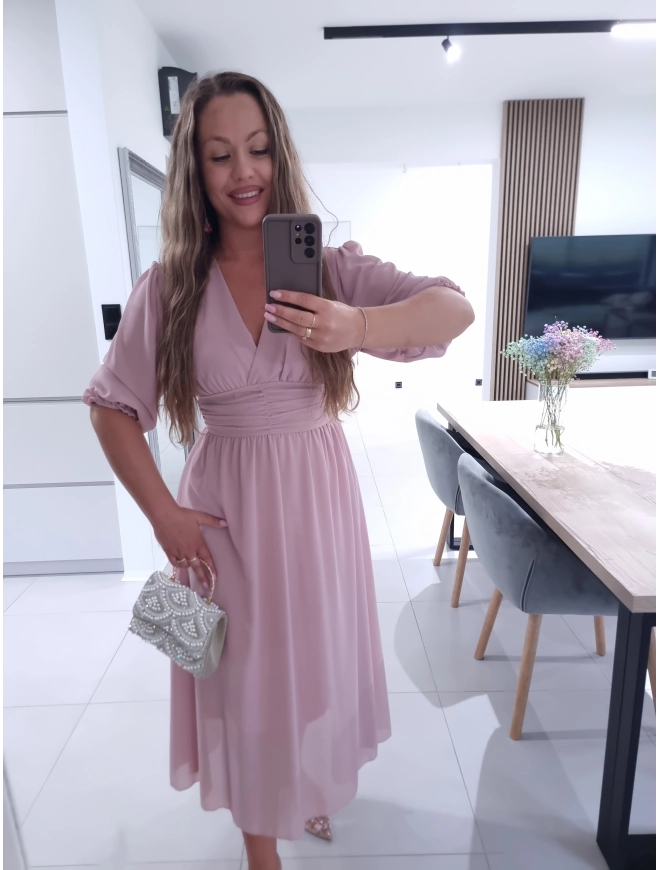 Sukienka LAYLA MIDI taliowana