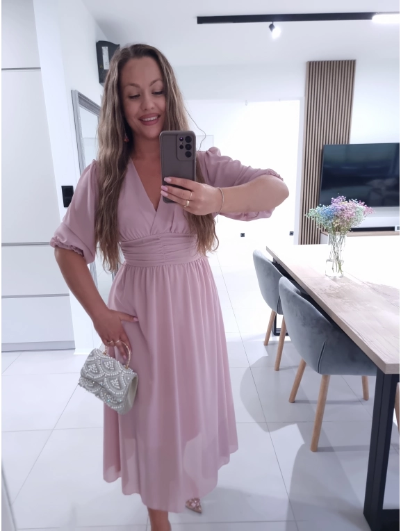 Sukienka LAYLA MIDI taliowana