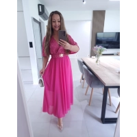 Sukienka BEŻOWA SELENE MAXA cekiny L XL XXL