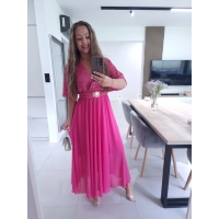 Sukienka BEŻOWA SELENE MAXA cekiny L XL XXL