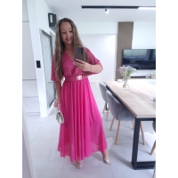 Sukienka BEŻOWA SELENE MAXA cekiny L XL XXL