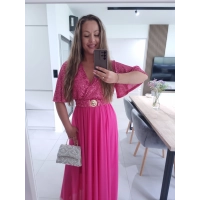 Sukienka BEŻOWA SELENE MAXA cekiny L XL XXL