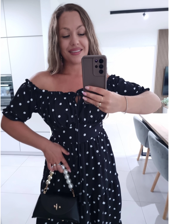 Sukienka midi w grochy JANA