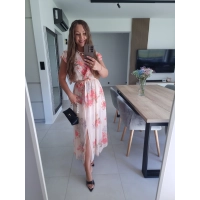 Sukienka maxi VERA kremowa L XL XXL