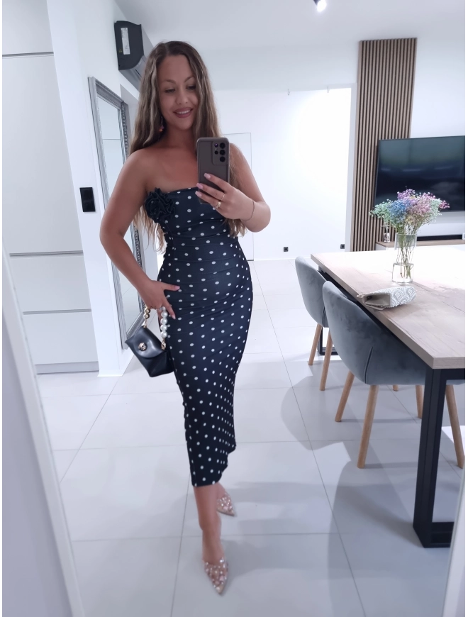 Sukienka ROXY z broszką róża XS S M