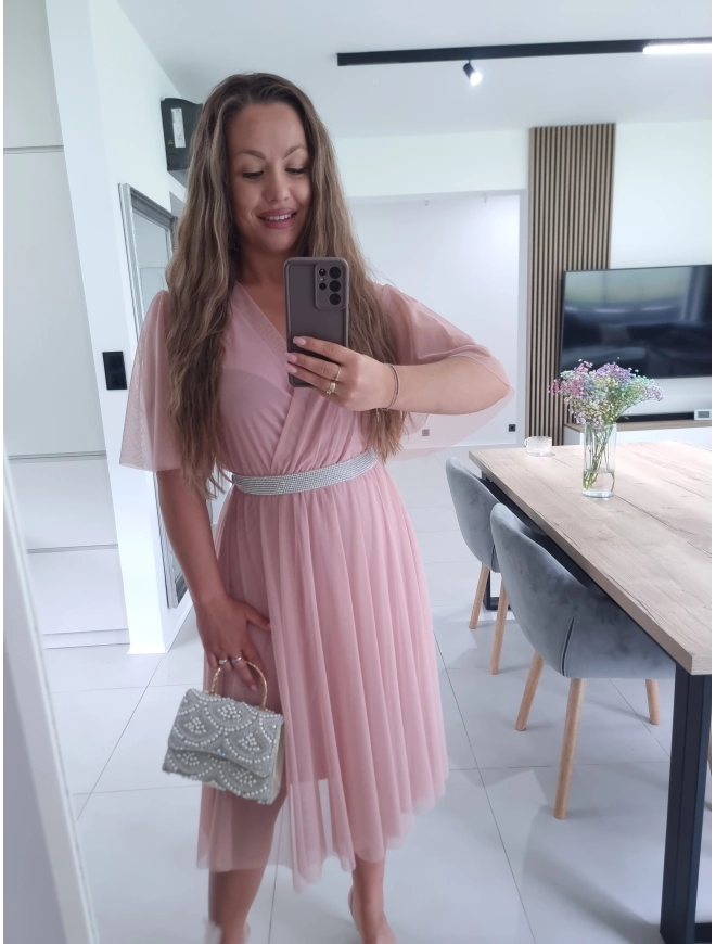 Sukienka DALIA z paskiem M L XL XXL