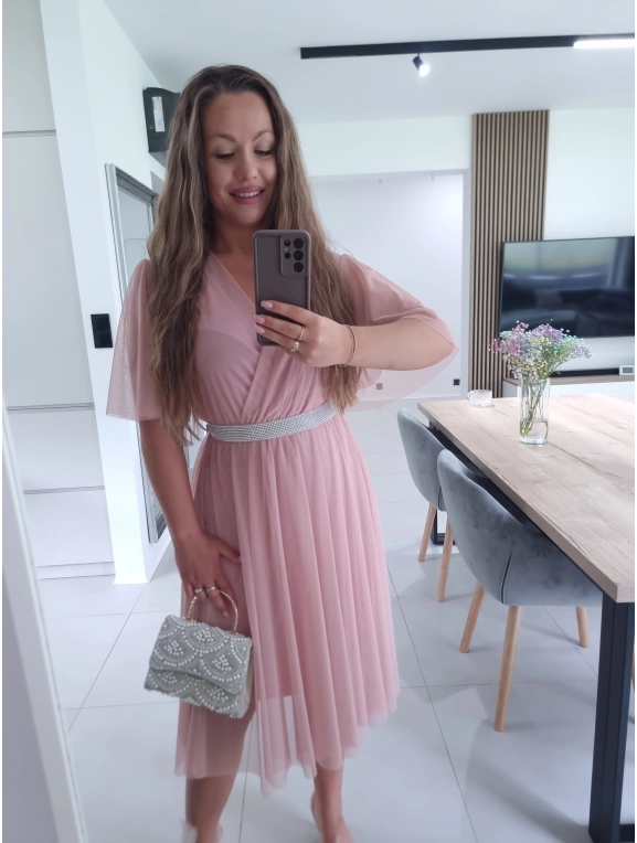Sukienka DALIA z paskiem M L XL XXL