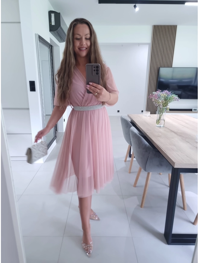 Sukienka DALIA z paskiem M L XL XXL