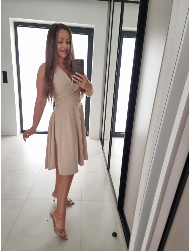 Sukienka PRETTY L XL BEŻ